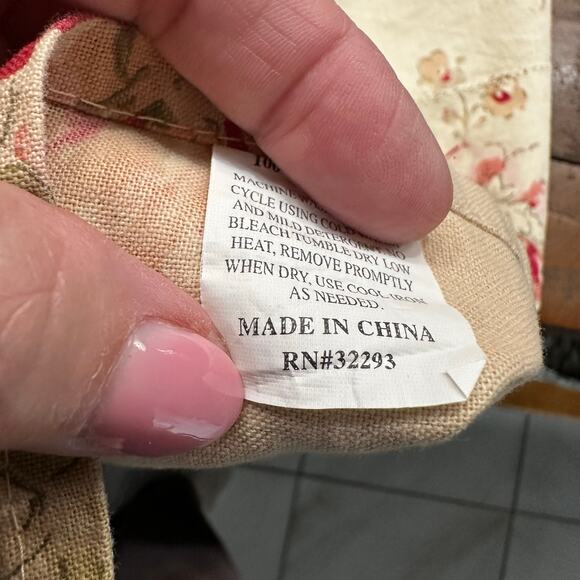 Vintage JCPenney Tablecloth Yellow Blue Block Print Rectangle French Country - Picture 12 of 12